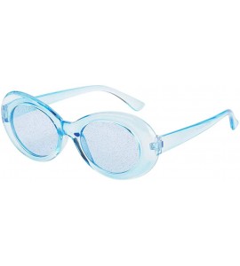 Goggle Novelty Mod Thick Frame Sunglasses Clout Goggles Party Costume for Women Men - Blue - CS18HI4ET7M $16.24