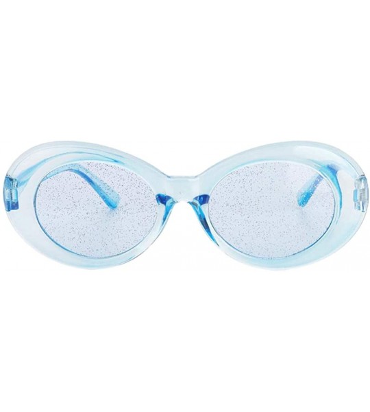 Goggle Novelty Mod Thick Frame Sunglasses Clout Goggles Party Costume for Women Men - Blue - CS18HI4ET7M $16.24