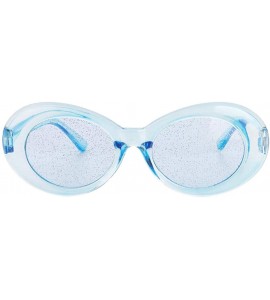 Goggle Novelty Mod Thick Frame Sunglasses Clout Goggles Party Costume for Women Men - Blue - CS18HI4ET7M $16.24