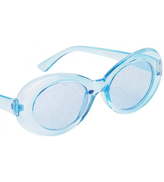 Goggle Novelty Mod Thick Frame Sunglasses Clout Goggles Party Costume for Women Men - Blue - CS18HI4ET7M $16.24