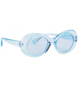 Goggle Novelty Mod Thick Frame Sunglasses Clout Goggles Party Costume for Women Men - Blue - CS18HI4ET7M $16.24