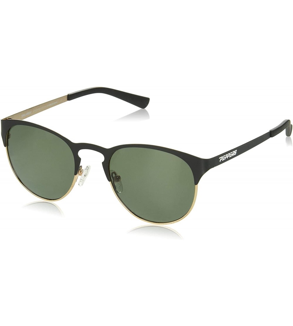 Sport Exeter Round Sunglasses - Matte Black Over Gold - CA18Q34YX94 $78.69