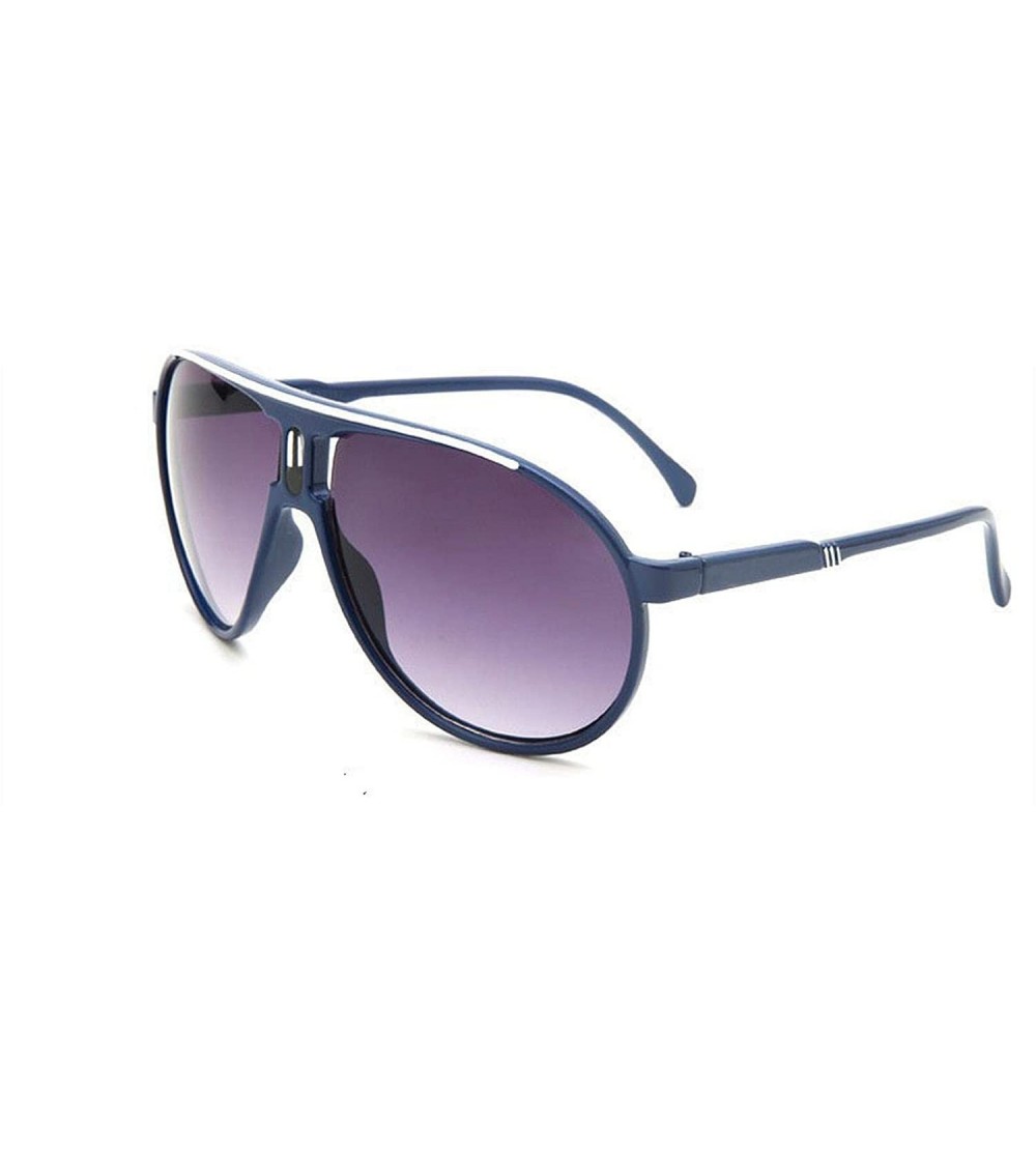 Oversized New Fashion Men Women Sunglasses Unisex Retro Outdoor Sport Ultralight Glasses UV400 - Dark Blue - CF19858QTHC $39.94