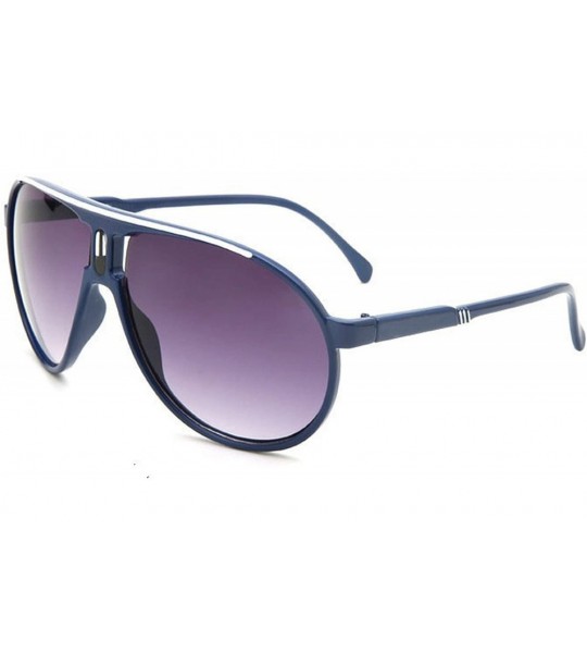 Oversized New Fashion Men Women Sunglasses Unisex Retro Outdoor Sport Ultralight Glasses UV400 - Dark Blue - CF19858QTHC $39.94