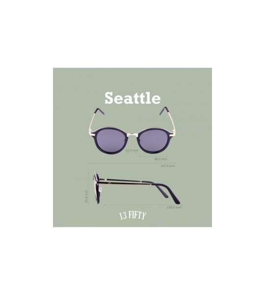 Round Seattle Round Metal Polarized Retro Unisex Sunglasses - Multiple Options - Gloss Tortoise - CK18Q6752CO $32.55