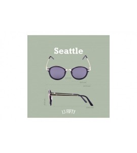 Round Seattle Round Metal Polarized Retro Unisex Sunglasses - Multiple Options - Gloss Tortoise - CK18Q6752CO $32.55