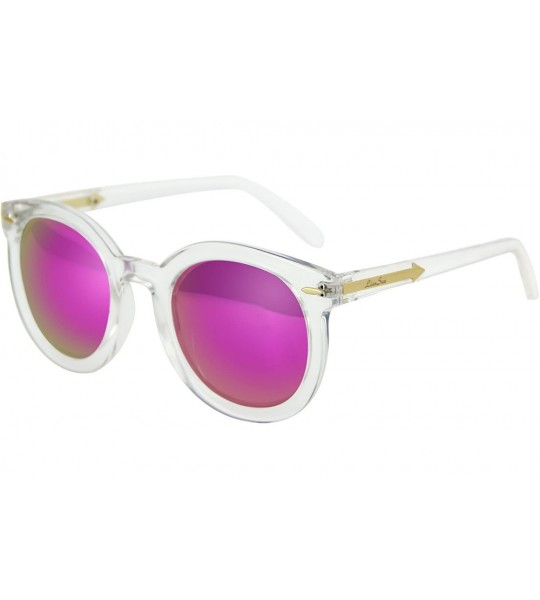 Round Fashion Circle Sunglasses Vintage Round Glasses For Men Women L501 - Transparent Pink - C812OHZRGTR $47.68