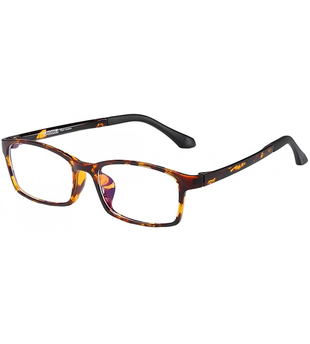 Rectangular Unisex Glasses Myopia Glasses Nearsighted Shortsighted Myopia Glasses - Leopard Print - CI19786M9IZ $40.06
