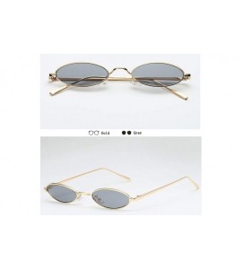 Oval Sunglasses Personality Streetwear SliveYellow - Goldgrey - CD194DNKWM8 $51.43