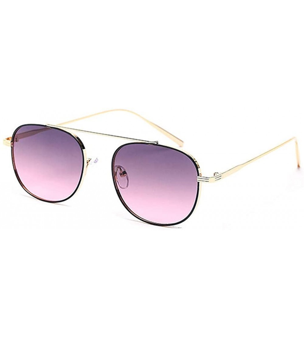 Aviator 2019 new sunglasses ladies retro trend sunglasses metal frame sunglasses - B - CK18S6H2NXT $76.35