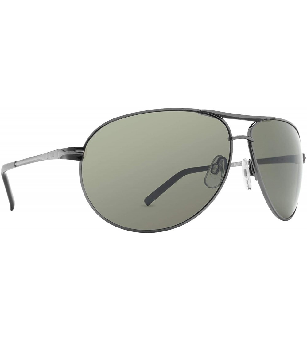 Aviator Men's Bufordt Aviator Sunglasses - Charcoal/Grey Chrome - CJ116LPIP07 $37.58