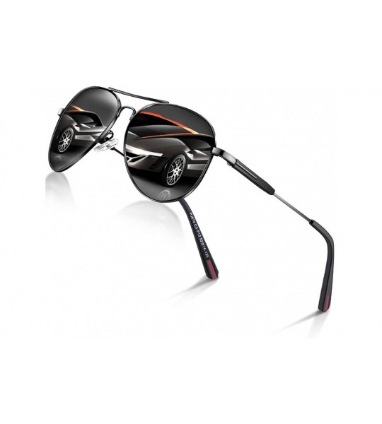 Aviator Aviator sunglasses Polarized Designer Mirrored - A-black - CN18RL736H7 $25.97