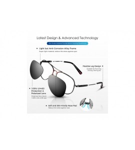 Aviator Aviator sunglasses Polarized Designer Mirrored - A-black - CN18RL736H7 $25.97