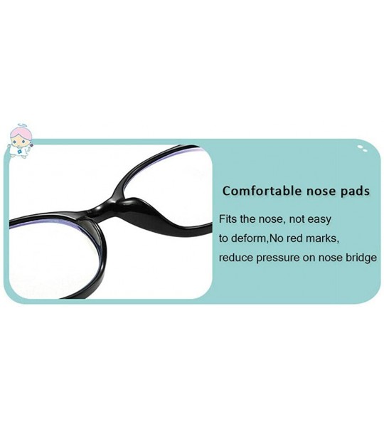 Oval Anti Blue Light for Kids - Clear Lens Glasses Round Frame Eye Protection - Transparent-blue - CP198R35WDL $24.92