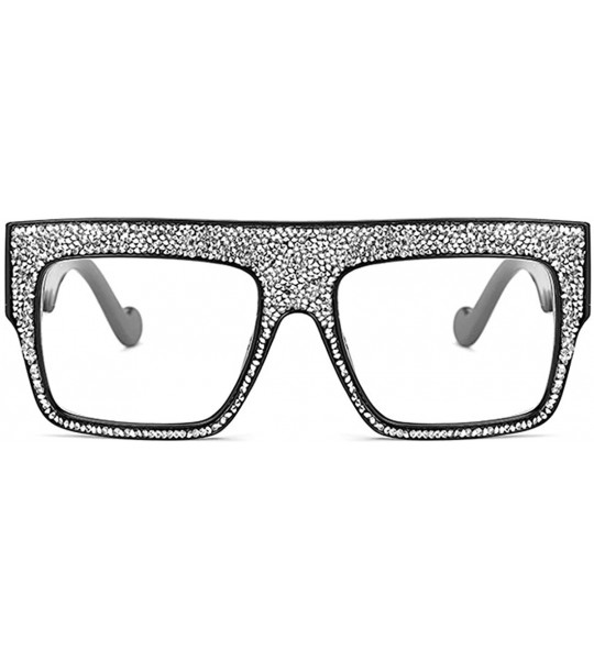 Goggle Womens Fashion Trendy Oversized Sunglasses Metal Hollow Cut Out - Silver Transparent - C718DUK47UX $25.28