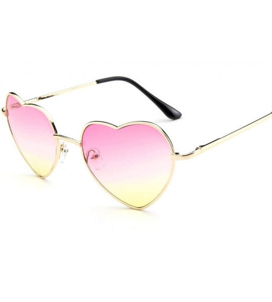 Cat Eye Love Heart Shaped Sunglasses Women Luxury Cat Eye Sun Glasses Sexy Sweet Candy Mirror Lens Eyewear UV400 - C7197Y6AIK...