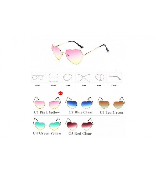 Cat Eye Love Heart Shaped Sunglasses Women Luxury Cat Eye Sun Glasses Sexy Sweet Candy Mirror Lens Eyewear UV400 - C7197Y6AIK...