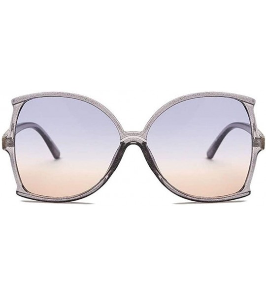 Oversized Oversize Butterfly Sunglasses for Women Big Fishtail Frame UV400 - C2 Pink Pink - CC198KQ9OWG $21.96