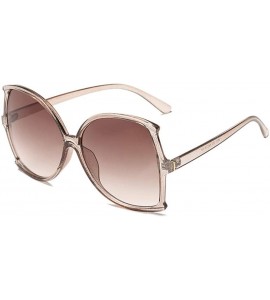 Oversized Oversize Butterfly Sunglasses for Women Big Fishtail Frame UV400 - C2 Pink Pink - CC198KQ9OWG $21.96