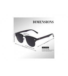 Rimless Polarized Sunglasses for Men Driving Sun glasses Shades 80's Retro Style Brand Design Square - C818N0CSHL7 $29.57