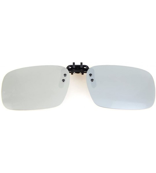 Sport UV Blocking Clip On Polarized Sunglasses - Mirror Flip Up Outdoor Sport Glasses - CV1873SM34O $27.32