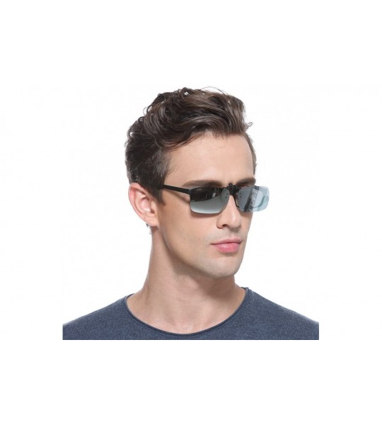 Sport UV Blocking Clip On Polarized Sunglasses - Mirror Flip Up Outdoor Sport Glasses - CV1873SM34O $27.32