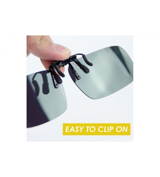 Sport UV Blocking Clip On Polarized Sunglasses - Mirror Flip Up Outdoor Sport Glasses - CV1873SM34O $27.32