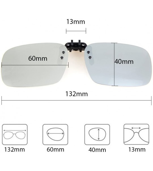 Sport UV Blocking Clip On Polarized Sunglasses - Mirror Flip Up Outdoor Sport Glasses - CV1873SM34O $27.32