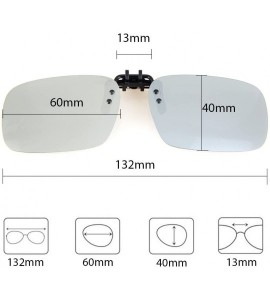 Sport UV Blocking Clip On Polarized Sunglasses - Mirror Flip Up Outdoor Sport Glasses - CV1873SM34O $27.32