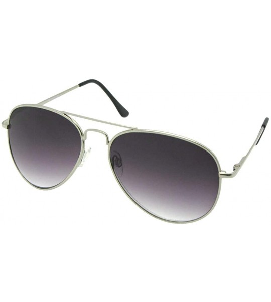 Aviator Aviator Full Reader Mens Sunglasses With Gradient Lens R88 - Silver Frame Gray Lenses - CK18TSNW4U2 $28.35