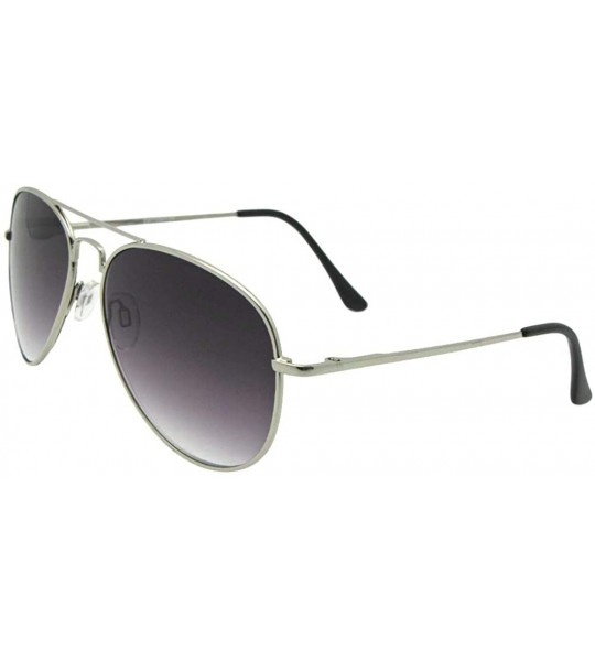 Aviator Aviator Full Reader Mens Sunglasses With Gradient Lens R88 - Silver Frame Gray Lenses - CK18TSNW4U2 $28.35