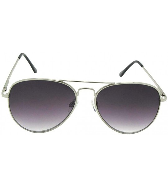 Aviator Aviator Full Reader Mens Sunglasses With Gradient Lens R88 - Silver Frame Gray Lenses - CK18TSNW4U2 $28.35