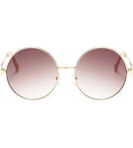 Round Unisex Vintage Round Sunglasses Classic Retro Steampunk Style Eyewear - Tea - CZ197IG0CW2 $22.28