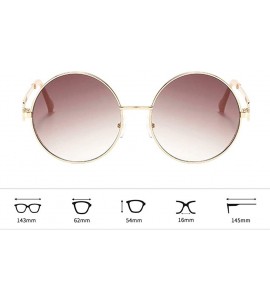 Round Unisex Vintage Round Sunglasses Classic Retro Steampunk Style Eyewear - Tea - CZ197IG0CW2 $22.28