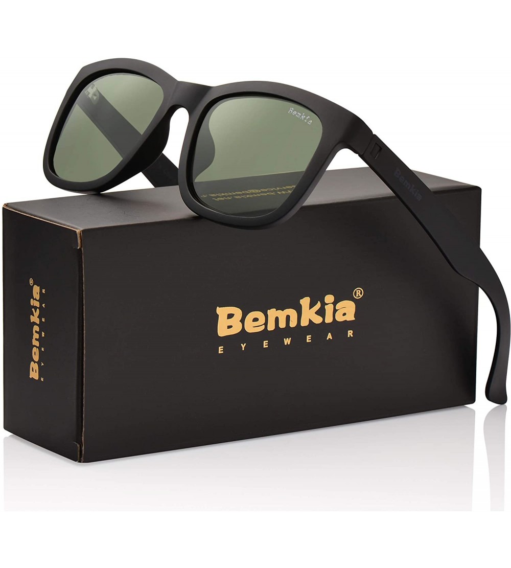 Oversized Sunglasses Men Women Polarized Retro Classic UV 400 Protection 54 MM - 27 Matte Frame/Grey Green Non-mirror Lens - ...
