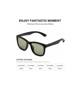 Oversized Sunglasses Men Women Polarized Retro Classic UV 400 Protection 54 MM - 27 Matte Frame/Grey Green Non-mirror Lens - ...