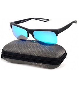 Wrap Fit Over Polarized Sunglasses Driving Clip on Sunglasses to Wear Over Prescription Glasses - Black-grey-blue - C518SMUOO...