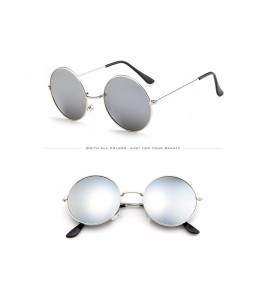 Semi-rimless Women Men Retro Small Round Polarized Sunglasses-Small Circle UV400 Sun Glasses Eyewear - G - CY196U9IEY3 $15.19