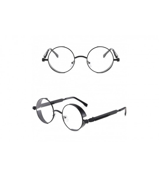 Round Retro Round - Framed with Metal Spring Prince Mirror Men's Sunglasses - 11 - CP198S9KL2U $43.92