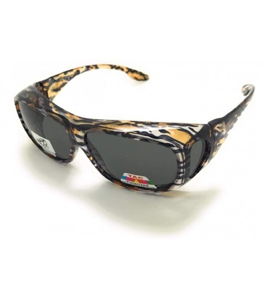 Oversized Animal Print Fit Over Sunglasses - Black Leopard Print - C718SHOSQ3I $21.72