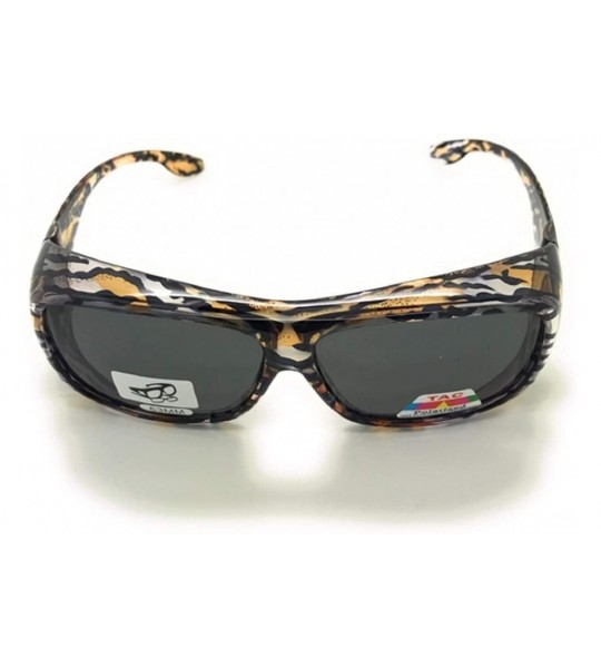 Oversized Animal Print Fit Over Sunglasses - Black Leopard Print - C718SHOSQ3I $21.72