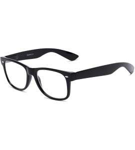 Square Reading Glasses The Red BReader- Plastic Retro Square Style for Men and Women - Black - CU116DKLTD5 $26.61