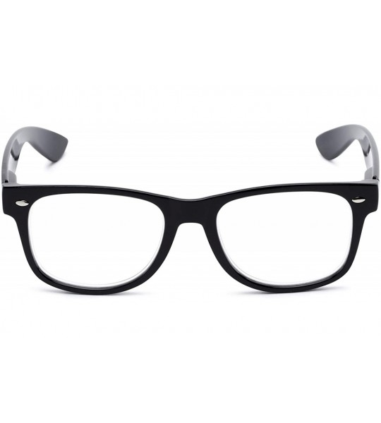 Square Reading Glasses The Red BReader- Plastic Retro Square Style for Men and Women - Black - CU116DKLTD5 $26.61