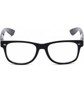 Square Reading Glasses The Red BReader- Plastic Retro Square Style for Men and Women - Black - CU116DKLTD5 $26.61