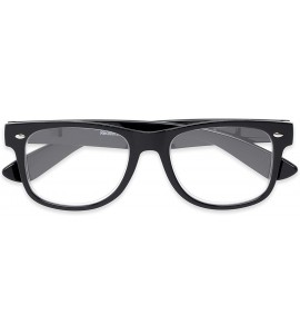 Square Reading Glasses The Red BReader- Plastic Retro Square Style for Men and Women - Black - CU116DKLTD5 $26.61