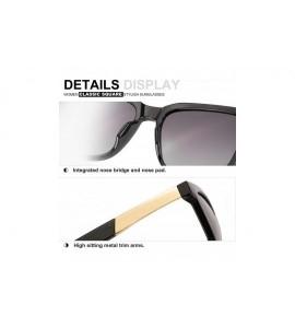 Oversized Classic Oversized Sunglasses for Women Polarized Lens Durable Plastic Frame 100% UV400 Protection - 6802black - CJ1...