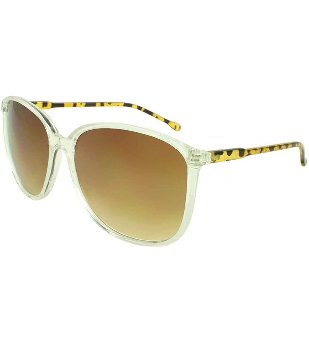 Shield Stylist Shield Fashion Sunglasses - Brown - CS11G3L6FU1 $18.03