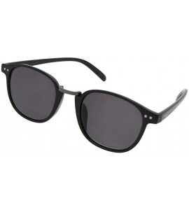 Round Round Retro Full Reader Sunglasses Unisex R67 - Black Frame-non Polarized Gray Lens - CK180UCXDLA $29.45