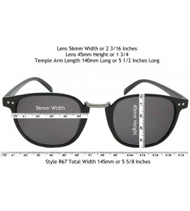 Round Round Retro Full Reader Sunglasses Unisex R67 - Black Frame-non Polarized Gray Lens - CK180UCXDLA $29.45