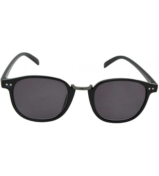 Round Round Retro Full Reader Sunglasses Unisex R67 - Black Frame-non Polarized Gray Lens - CK180UCXDLA $29.45